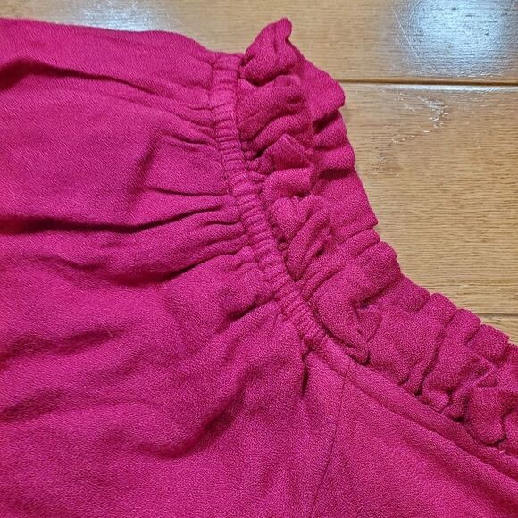 🔹️NWT Urban Outfitters Raspberry Off Shoulder Ruched Front Dress Size 0 - Picture 5 of 11